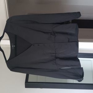 J. Crew Long Sleeve Black Blouse